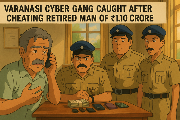 Varanasi: Cyber Gang Caught After Cheating Retired Man of ā¹1.10 Crore